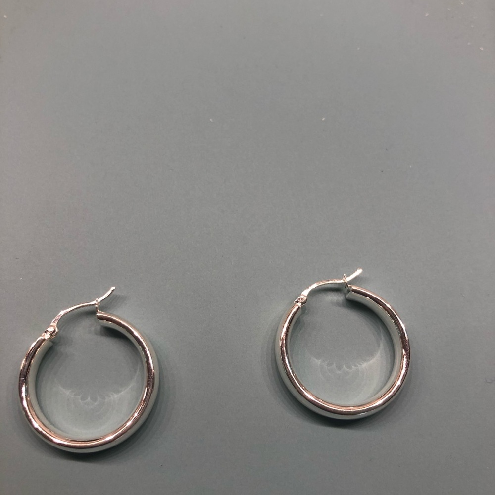 Sterling silver hoop earrings